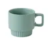 Caneca de Cerâmica Verde com Logo Personalizado, Xícara de Café, Copo de Água Estilo Ins para Home Office, Conjunto Empilhável de Xícaras para Presente