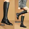 Botas de Cuero de Moda para Mujer 2026 Otoño, Estilizadas, de Cintura Alta, Versátiles, hasta la Rodilla, Botas Largas, Botas Martin, Botas Individuales
