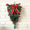 Colgantes de Puerta de Navidad Personalizados con Piñas y Enredadera, Decoraciones de Moño para Ventanas de Restaurantes, Decoraciones de Pared de Navidad, Árbol Colgante