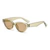 Gafas de Sol de Moda Coreana de Ojo de Gato de Montura Pequeña Celebridad Cibernética Lisas Combinables Sesión de Fotos Callejera Ins Gafas de Sol con Protección Solar para Mujer
