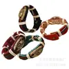 Joyería punk pata de oso de arcilla pulsera de cuero multicolor mixto fábrica directa pulsera de cuero joyería de cuero