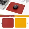 Mouse pad de couro simples, tamanho pequeno, tapete de mesa de cor sólida, tapete para laptop para jogos, mouse pad de e-sports