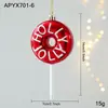 Adornos Colgantes de Dibujos Animados Transfronterizos Rojo y Blanco con Purpurina Plástico Decoraciones Colgantes Árbol de Navidad con Purpurina Decoraciones de Ventana En Stock