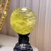 Adornos de bola de citrino natural bola de cristal bola amarilla hogar oficina matriz de siete estrellas cristal del Mar de China Oriental al por mayor