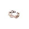 Anillo Abierto de Cerdo Nariz Dorada Real de 14K, Diseño Europeo y Americano, Anillo de Dedo Índice Nicho, Joyería Simple y de Alta Gama