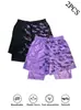 Pantalones de Cinco Puntos 2025 Estilo Europeo y Americano para Hombre Doble Capa Degradado Pantalones de Playa Shorts Casuales Moda Tendencia Corte Holgado