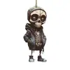 Colgante de Coche de Calavera Acrílica 2D Nuevo Transfronterizo Decoración Creativa de Halloween para Coche Accesorio Personalizado para Coche Lujo Ligero