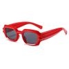 Gafas de Sol de Montura Cuadrada Gafas de Sol con Personalidad Cyberpunk Moda de Celebridad de Internet Patilla Corrugada Gafas de Sol Hip-Hop