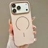 Adecuado para iPhone 18 Pro Max, funda de teléfono magnética con tacto de piel mate, funda protectora de cobertura total anti-caídas color Apple 17