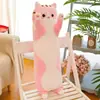 Brinquedo de pelúcia de gato de desenho animado transfronteiriço boneca grande longa Almofada de gato crianças dormindo boneca Ragdoll atacado