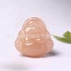 Colgante de Buda Afgano de Jade Rosa Loto Tipo Hielo, Adorno de Jade Rosa Toronja Buda Maitreya, Buda de Jade Alternativo