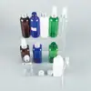 Botella de hombro redonda de 100 ml con cabezal rociador de aluminio anodizado, envase cosmético, agua de rocío pura, niebla fina, botella vacía de PET dividida