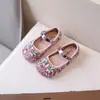 Zapatos de Princesa con Pedrería Kalle para Niños Estilo Nuevo Primavera 2024 Zapatos Individuales para Baile de Campus Niños Grandes y Medianos Zapatos de Cuero con Suela Suave para Niñas