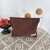 Bolsa Cosmética de Veludo Cotelê para Exportação de Comércio Exterior Grande Capacidade Batom Retoque Celular Mala de Mão para Viagem Moda de Rua