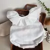 Mameluco de Encaje de Princesa para Bebé con Adorno Floral, Body Delgado Calado Floral de una Pieza para Niñas Bebés, Estilo Coreano
