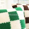 Nueva Funda de Almohada Simple a Cuadros de Fabricante Cojín para Sofá Lana de Cordero Almohada de Mesita de Noche Recomendación Transfronteriza Lote