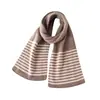 Bufanda de Cachemira Tejida para Niños Otoño Invierno Nueva Elegante Versátil Bloque de Color Simple Unisex Cómoda Cálida