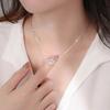 Fangxing Plata de Ley S925 Alas de Ángel Guardián Corazón Saltando Collar para Mujer Cadena de Clavícula de Verano Lujo Accesible Sentido de Diseño de Nicho