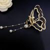 Presilha de Metal Estilo Coreano Super Fada Borboleta com Franja para Cabelo Feminino Parte de Trás da Cabeça Presilha Grande de Tubarão Novo Acessório de Cabeça
