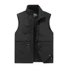 Chaleco outdoor transfronterizo para hombre, nuevo chaleco holgado multibolsillos para pesca, fotografía, ropa de trabajo, chaqueta chaleco casual para hombre