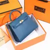Bolso Kelly de Alta Gama de Segunda Generación para Mujer, Nuevo Bolso de Hombro Cruzado de Moda Primavera-Verano 2026, Bolso de Mujer de 25 cm