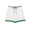Comercio Exterior Transfronterizo Verano 2026 Nuevo Estilo Europeo y Americano Manga Corta Cuello Camisero Calado Tejido Top + Conjunto de Shorts Casual Versátil