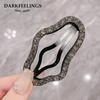 Presilha de Cabelo Nuvem de Strass de Luxo Leve, Franja Versátil para Menina, Clipe Bb para Cabelo Quebrado, Clipe Lateral Popular, Presilha de Cabelo da Moda