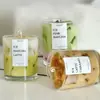 Lihome Xiangliya Vela Perfumada Personalizada Sabor Café Gelado de Matcha Copo de Vidro de Alta Qualidade Cera em Gel