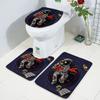 Jit Producto Nuevo Cómodo Juego de Alfombrillas para Inodoro en Casa Lindo Patrón de Estampado de Anime 3D Juego de Alfombrillas para Inodoro Juego de Tres Piezas