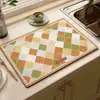 Mantel individual estilo americano, Mantel aislante del calor y absorbente de agua para encimera, Tapete escurridor de tierra de diatomeas para cocina, lavable, no requiere lavado, Posavasos, Protector de encimera