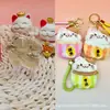 Oro Puro 999 Oso Flor Princesa Buena Suerte Colgante de Oro Serie Gatito de Peluche Cordón Promoción de Transmisión en Vivo de Tiktok
