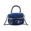 Bolsos para niños Bolsos de mujer 2025 Principios de otoño Nuevo Mini Bolso para accesorios de lápiz labial Bolso bandolera para padres e hijos Bolso de cadena de mezclilla Pequeño aroma