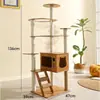 Estrutura de Escalada para Gatos com Cama de Gato Espacial, Estável e Economizadora de Espaço, Adequada para Todas as Estações, Brinquedo Arranhador de Sisal para Gatos, Suprimentos para Animais de Estimação