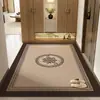 Felpudo de entrada estilo chino retro de lujo ligero, alfombrilla clásica para recibidor resistente a la suciedad antideslizante, alfombra de estilo chino para entrada resistente a la suciedad