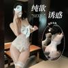 Lingerie Sexy, Cheongsam Retrô, Camisola de Renda Puro Desejo, Saia Justa ao Corpo, Vestido de Empregada, Conjunto de Caixa Surpresa Qqny