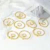 Europeu e Americano Mais Vendido Simples Personalidade Aço Titânio Unha Pulseira Anel Conjunto Colorfast Moderno Versátil Personalidade Pulseira
