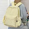Mochila Escolar de Nuevo Estilo, de Aspecto Elegante, Estilo Coreano, Estilo Ins, Casual, para Viajes, Ligera, con Patrón de Estrellas para Estudiantes