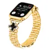 Adecuado para modelos nuevos de Apple 1-11, Apple Watch Ultra Trébol de Cuatro Hojas Brillante Banda de Acero de Tres Bolas Pequeñas