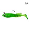 Señuelo de Pesca Transfronterizo 6cm 7g Envoltura de Plomo Cebo Artificial para Peces, Anguila Cola T Cebo Biónico, Pvc Hundido Anzuelo Simple Cola T