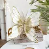 Decoración Navideña Más Vendida Tela de Alta Gama Mariposa Artificial Accesorios Florales Navideños Arreglo de Decoración de Atmósfera para Árbol de Navidad