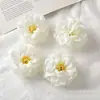 Conjunto de Flores Artificiais Brancas Rosa Peônia Flor Falsa Flor de Seda Adorno de Cabelo Grampo de Cabelo Flor Decoração de Bolsa de Dor