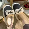 Tendência Laço Moda Chinelos de Algodão Feminino Inverno Interno Casa Novo Estilo Plus Veludo Quente Encaixar no Calcanhar Sensação Confortável Chinelos de Algodão