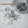 Flash para decoración de uñas 1 mm estrella de cinco puntas película brillante ultrafina láser plata estrella dorada mini estrella decoración de uñas