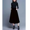 Conjunto Feminino 2026 Verão Chiffon Moda Novo Elegante Top Emagrecedor Manga Curta Saia Evasê Conjunto de Duas Peças