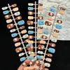 Uñas Vestibles Crown Kitty de 30 Piezas con Abalorios, Arte para Uñas Ojo de Gato, Puntas de Uñas Vestibles Pre-fabricadas, Venta al por Mayor para Salones de Uñas