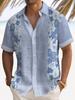 Camisa de Elementos Creativos Transfronterizos de Comercio Exterior 2023 Nueva Impresión Digital 3D Camisa Holgada de Manga Corta Moderna Top para Hombre
