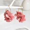 Pendientes de Flor de Tela Dulce de Hada, Modernos, Sencillos, de Alta Gama, Elegantes, Pendientes Versátiles de Nicho Novedosos para Mujer