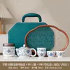 Taza de Té Portátil Estilo Chino de Porcelana Blanca con Patrón de Loto para Acampar al Aire Libre, Preparación Rápida de Té, Personalización de Regalos, Venta al por Mayor