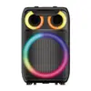 Modelo Caliente de Comercio Exterior Altavoz Cuadrado para Baile de Exterior de 15 pulgadas Carrito Móvil Audio Colorido Portátil Bluetooth de Alto Volumen