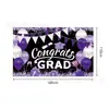 Amazon 2025 Nova Temporada de Formatura Tecido de Fundo Balão Roxo Festa de Formatura Decoração de Layout de Cena de Celebração